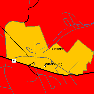 Adamsburg map