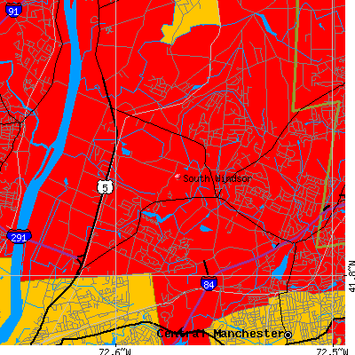South Windsor map