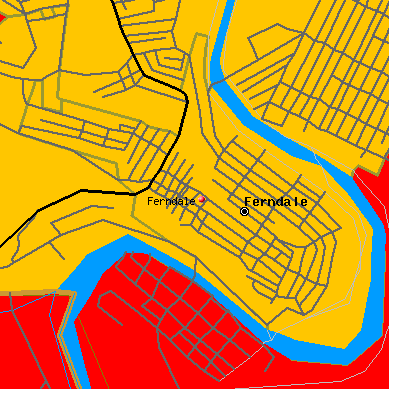 Ferndale map