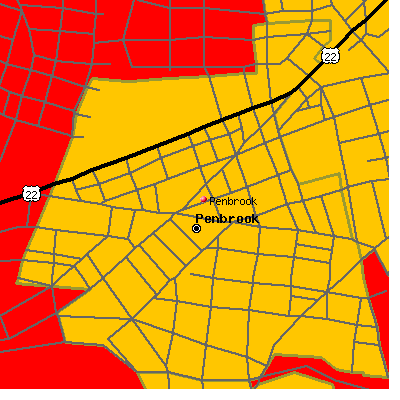 Penbrook map