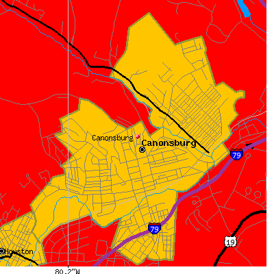 Canonsburg map