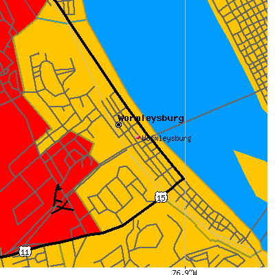 Wormleysburg map