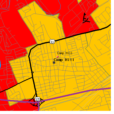 Camp Hill map
