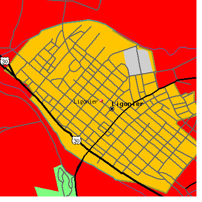 Ligonier map