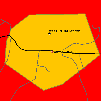 West Middletown map