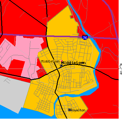 Middletown map