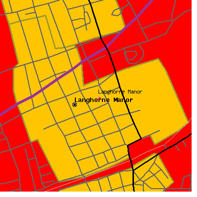 Langhorne Manor map
