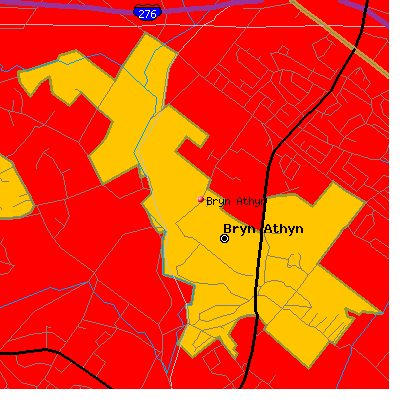 Bryn Athyn map