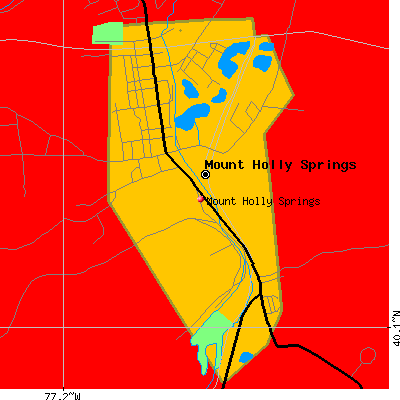 Mount Holly Springs map
