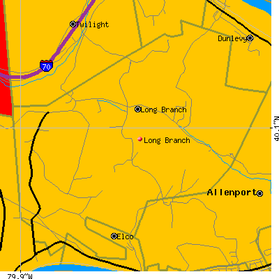Long Branch map