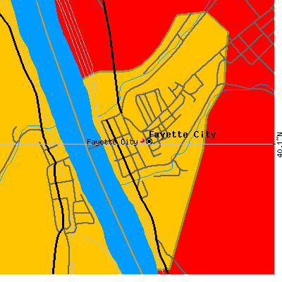 Fayette City map