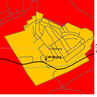 Cokeburg map
