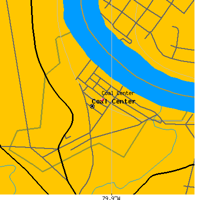 Coal Center map