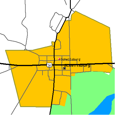 Schellsburg map