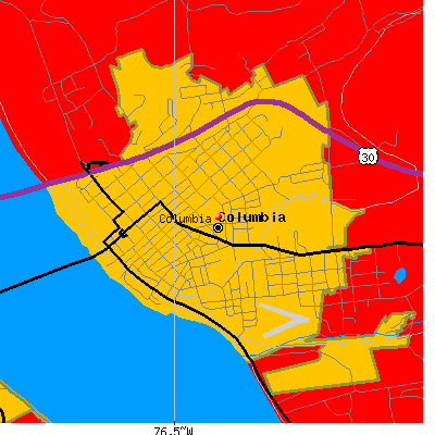Columbia map