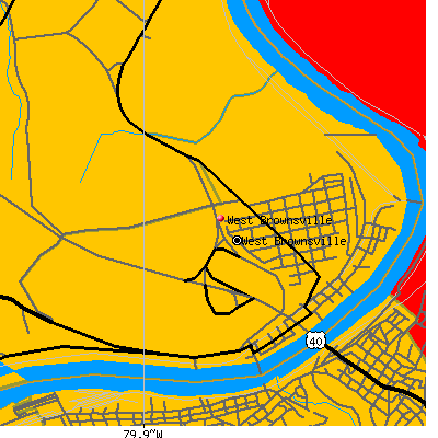 West Brownsville map
