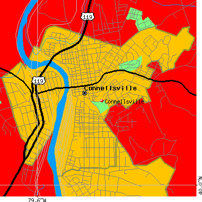 Connellsville map