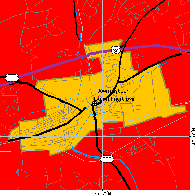 Downingtown map