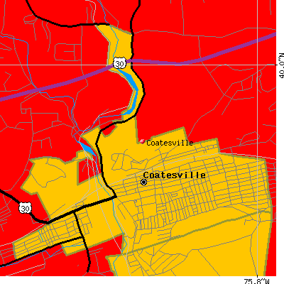 Coatesville map