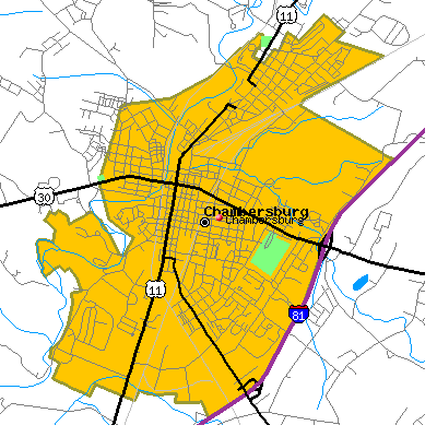 Chambersburg map