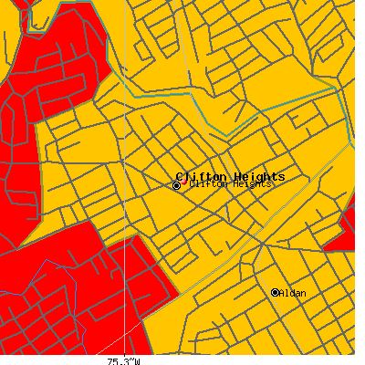 Clifton Heights map