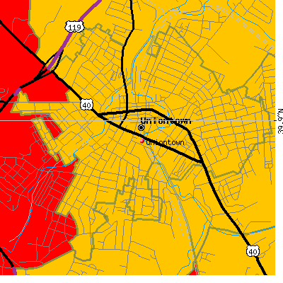 Uniontown map