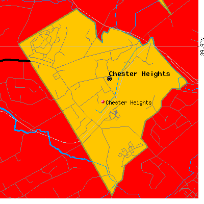Chester Heights map