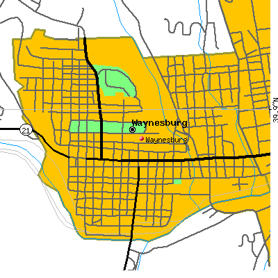 Waynesburg map