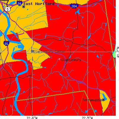 Glastonbury map