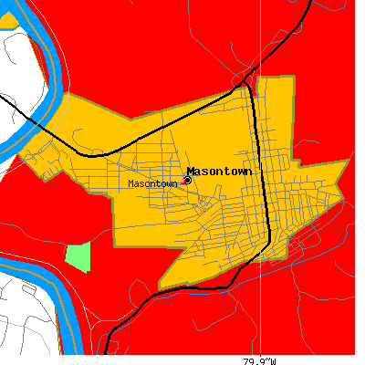 Masontown map