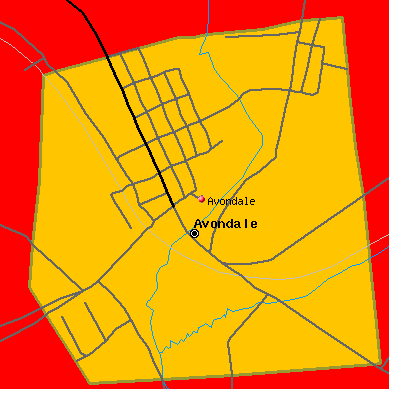 Avondale map