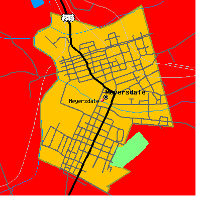 Meyersdale map