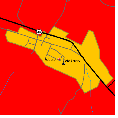 Addison map