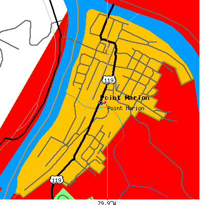 Point Marion map