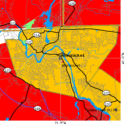 Woonsocket map