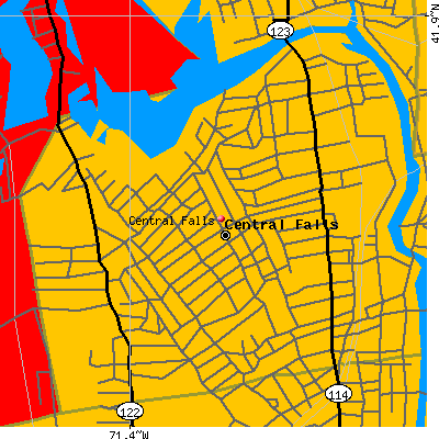 Central Falls map