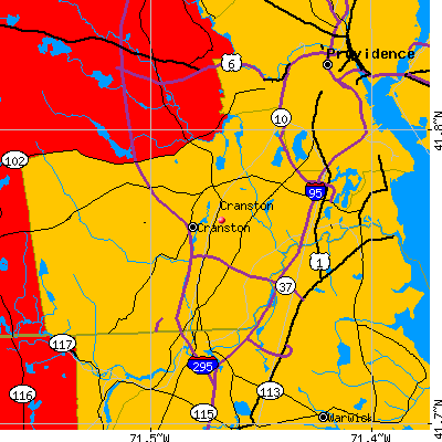 Cranston map