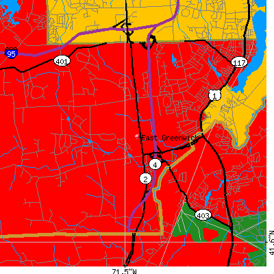 East Greenwich map