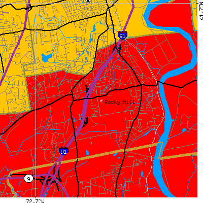 Rocky Hill map