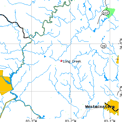 Long Creek map