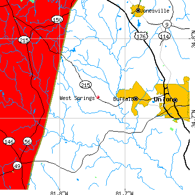 West Springs map