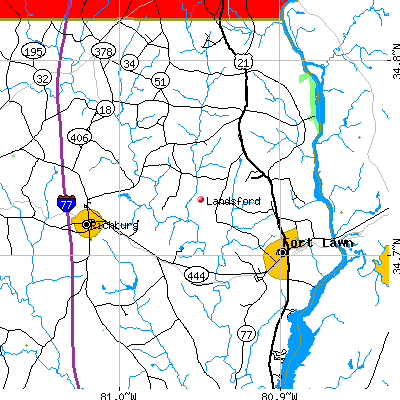 Landsford map