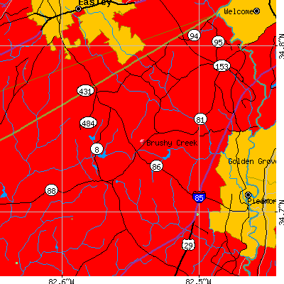 Brushy Creek map