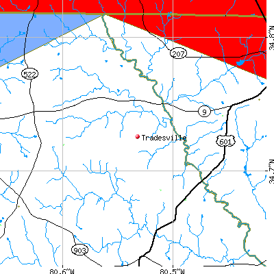 Tradesville map
