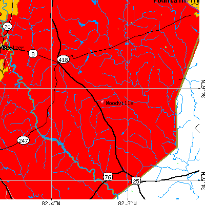Woodville map