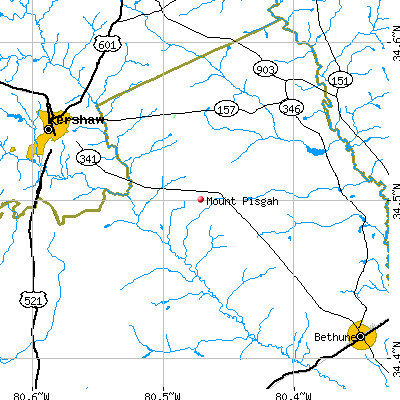 Mount Pisgah map