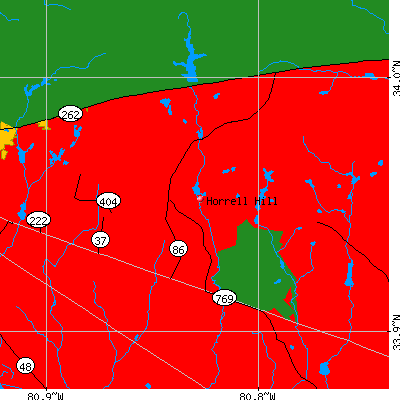 Horrell Hill map