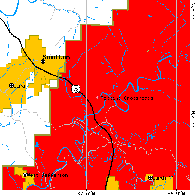Robbins Crossroads map