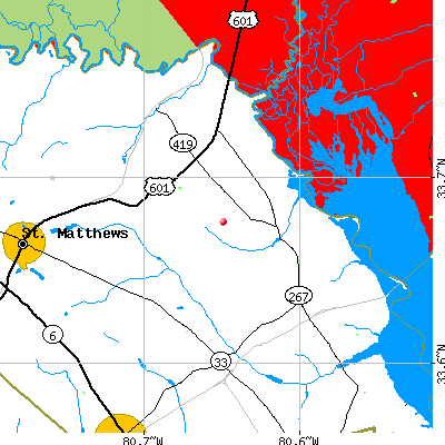 Fort Motte-Lone Star map