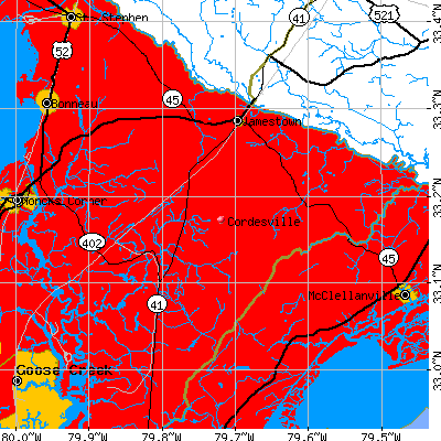 Cordesville map